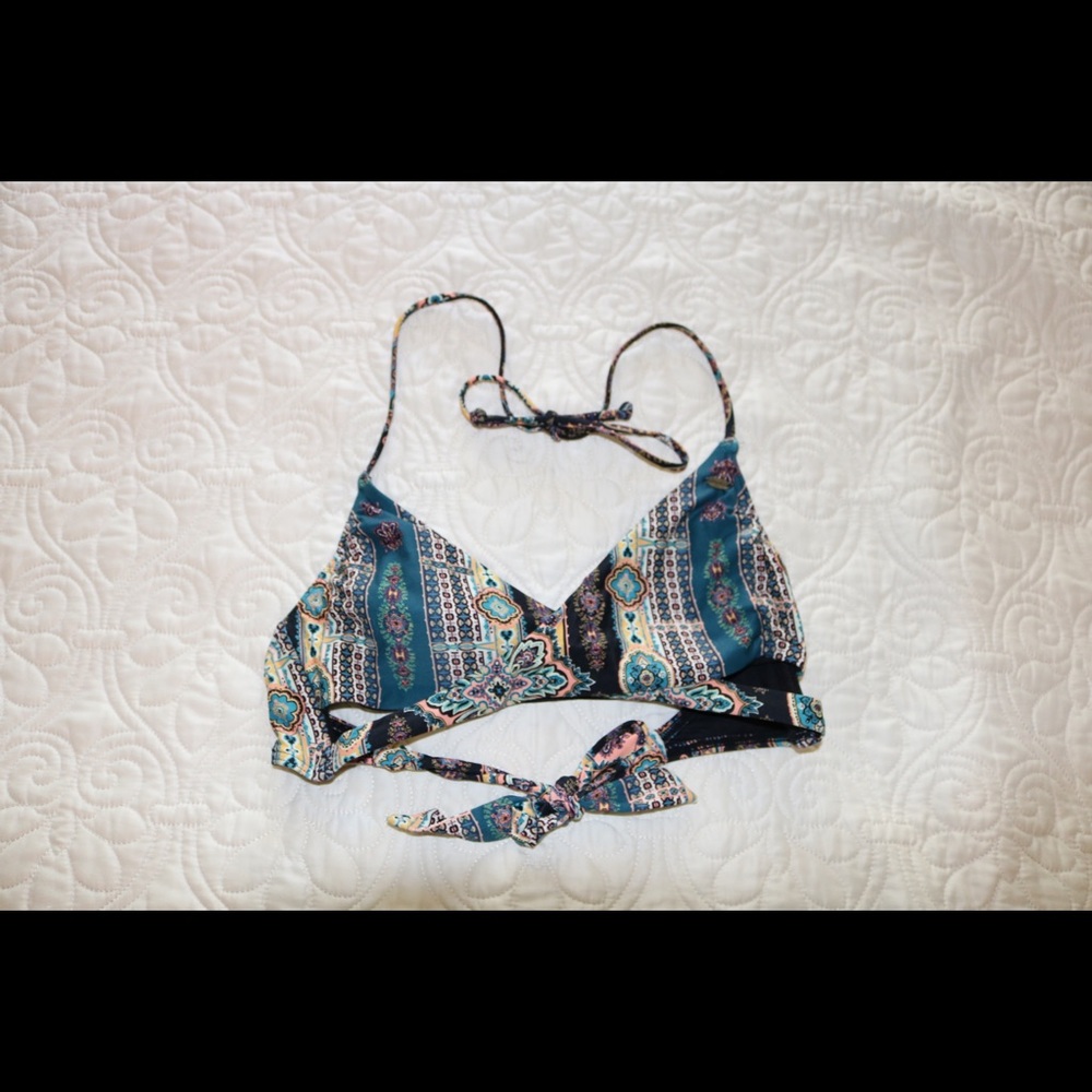 Multi-Patterned Crisscross Tie Bikini Set